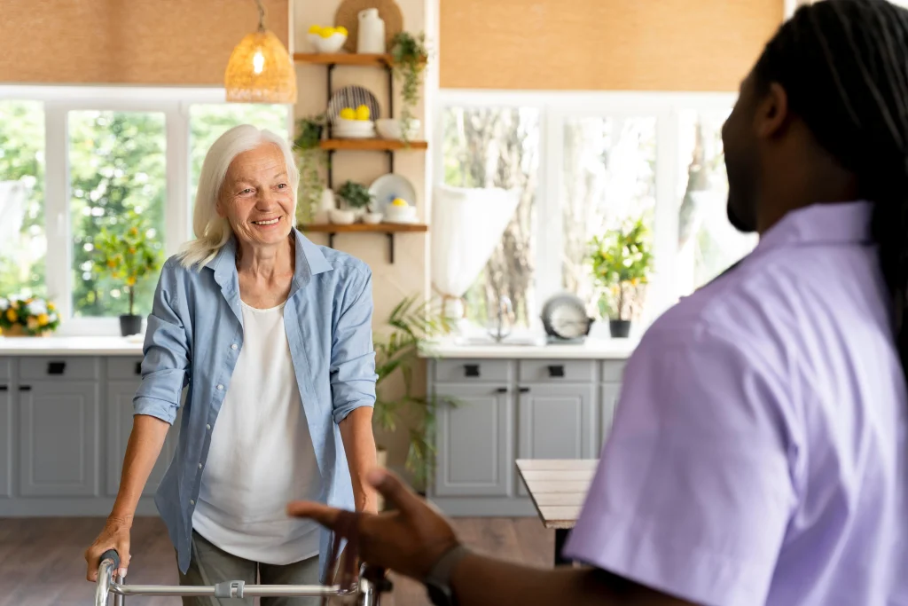 In-home care for elderly with medication assistance